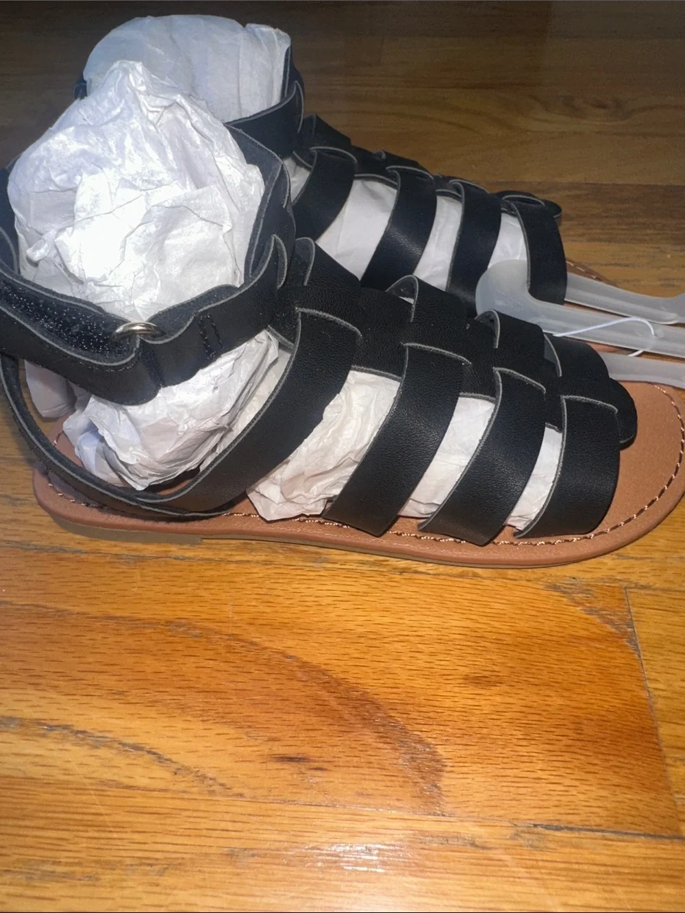 The Children's Place Black Strappy Gladiator Sandals